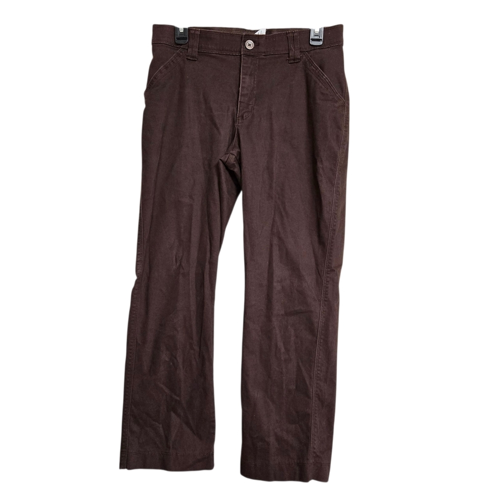 Lee Sinfully Soft Womens Brown Straight Leg Casual Pants Size 10P